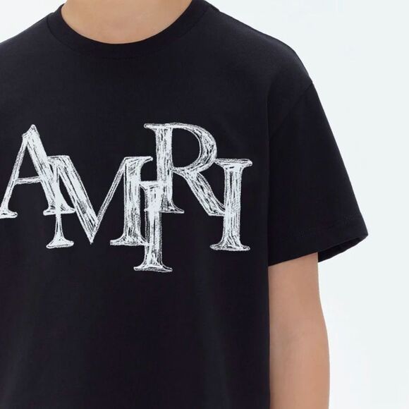 AMIRI STAGGERED SCRIBBLE TEE 6Y - Picture 3 of 4